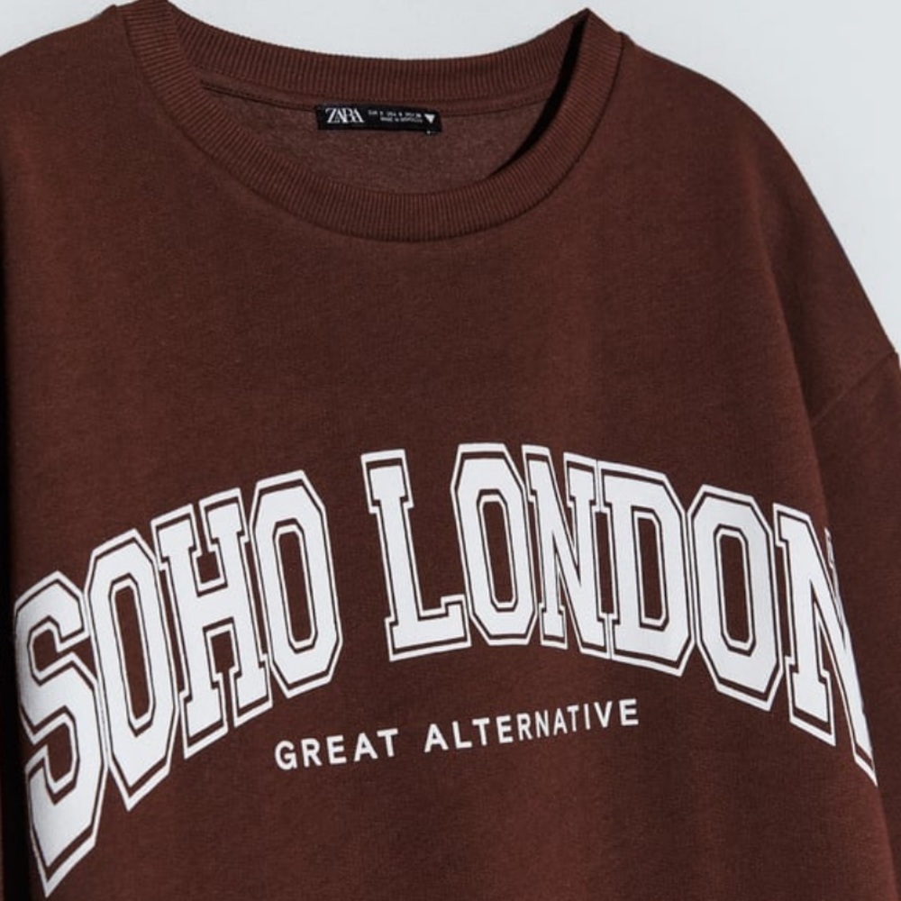 Zara long textured sweatshirt - Picture 4 of 8